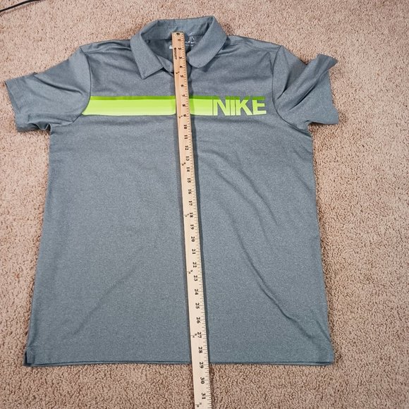 NIKE GOLF MENS GRAY/GREEN SPORT POLO SHIRT SIZE LARGE - Picture 3 of 8